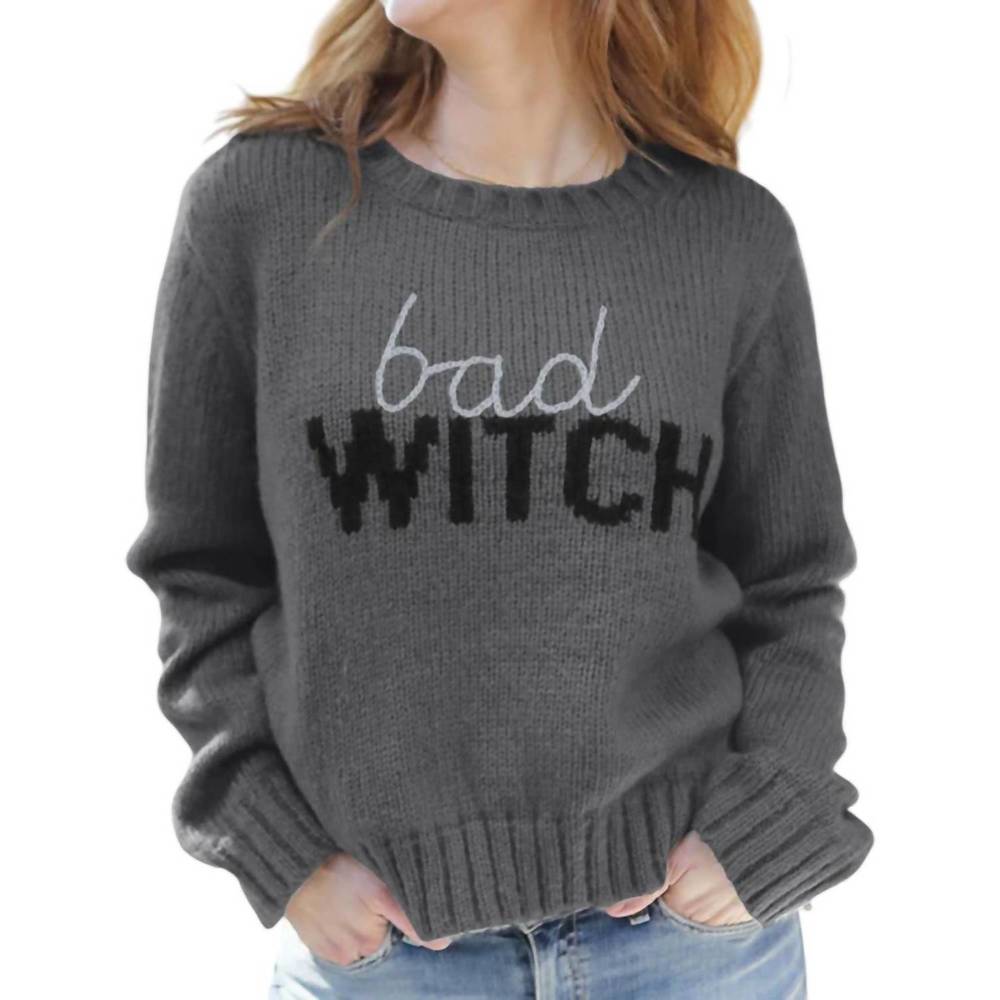 NEW WOODEN SHIPS bad witch sweater in gunmetal
